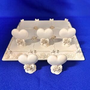Vintage Avon Cherub Tic Tac Toe Board With Heart & Angel Pieces 